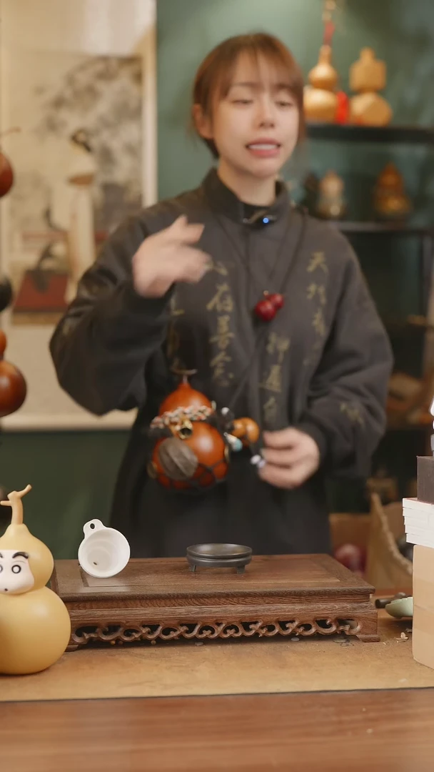 【闪购商品】205号精品天然大漆工艺防渗内胆酒葫芦~