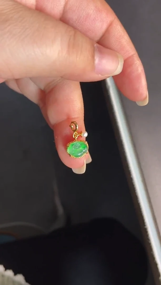 吊坠(不含链)银S925镶嵌翡翠1