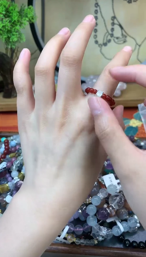 【闪购商品】玛瑙戒指/指环未镶嵌273手串