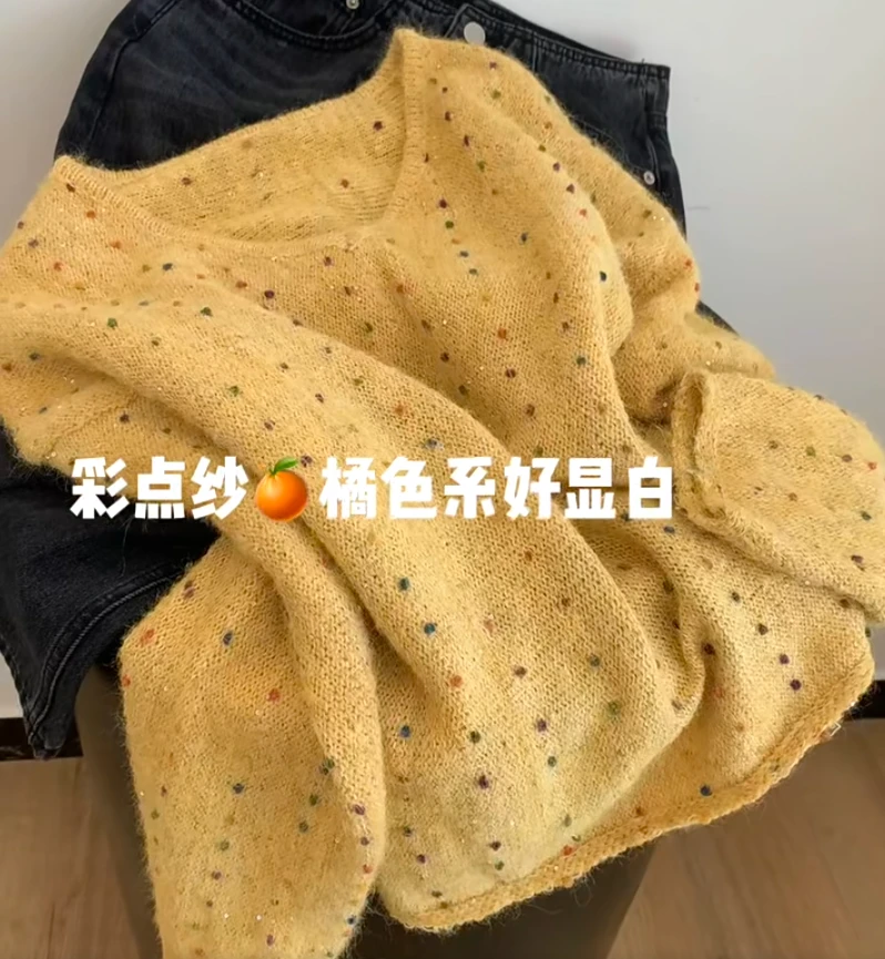 2025秋冬季新款百搭学院风针织套头款毛针织衫女装圆领网红针织衫