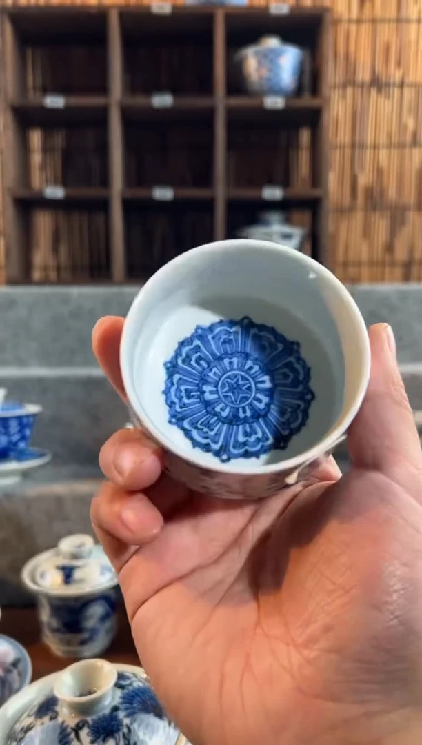 【闪购商品】744天禄言瓷手绘茶器天花板