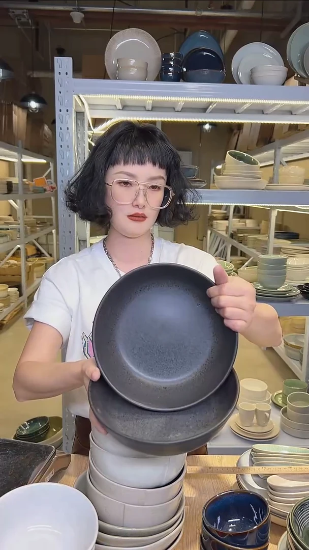 瓷253外贸尾货高温釉下彩餐具默认微瑕