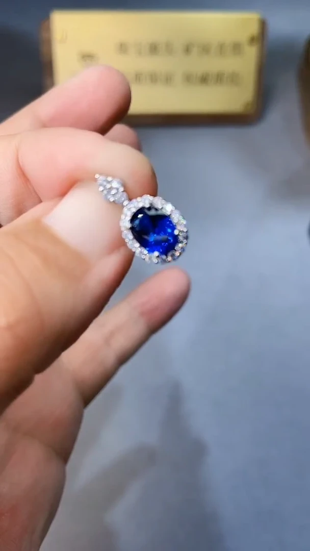 【闪购商品】蓝宝石颈饰银S925镶嵌354