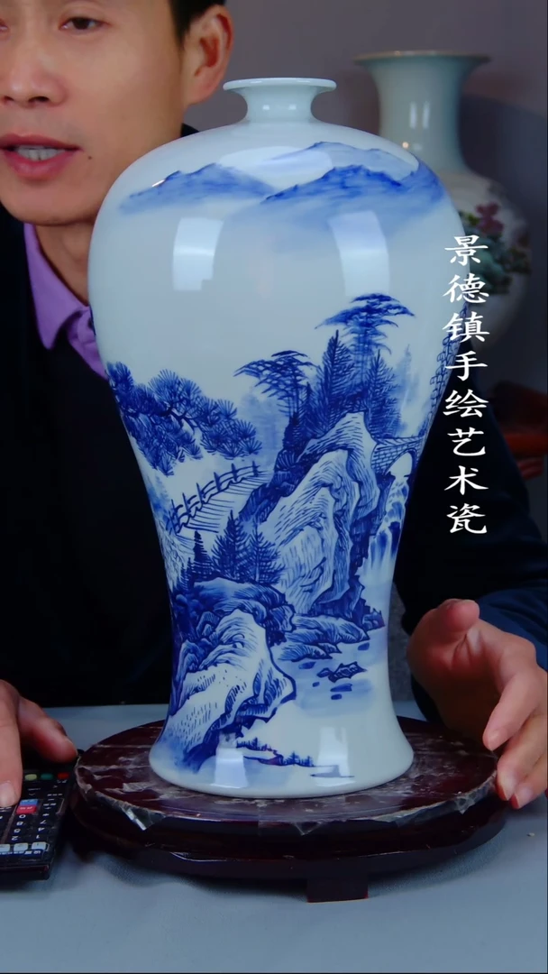 摆件陶景德镇手工手绘陶瓷摆件20