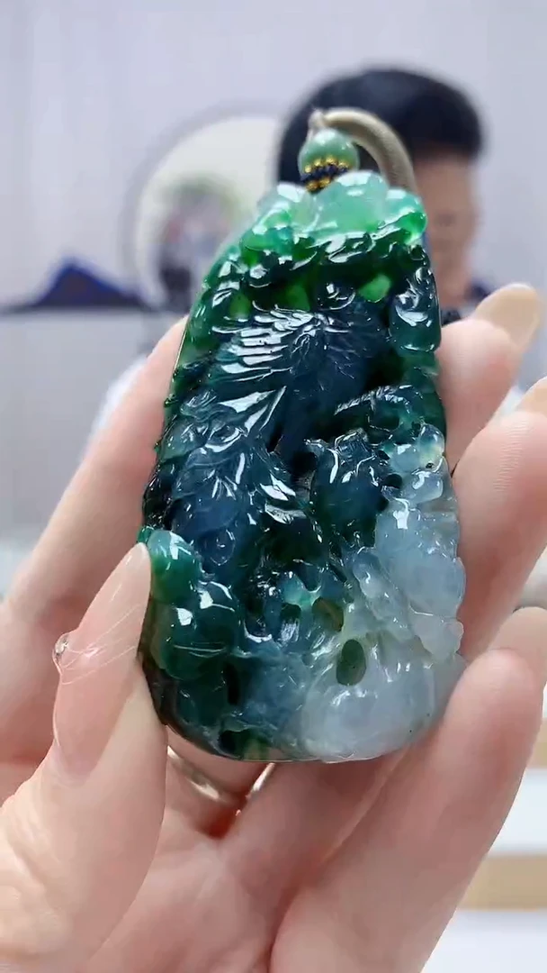 未镶嵌定制翡翠4917DD-毛货挂件127