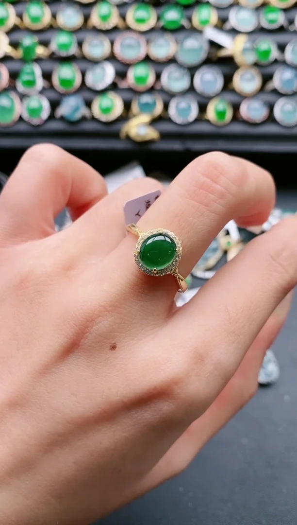 【闪购商品】翡翠戒指银S925镶嵌111111