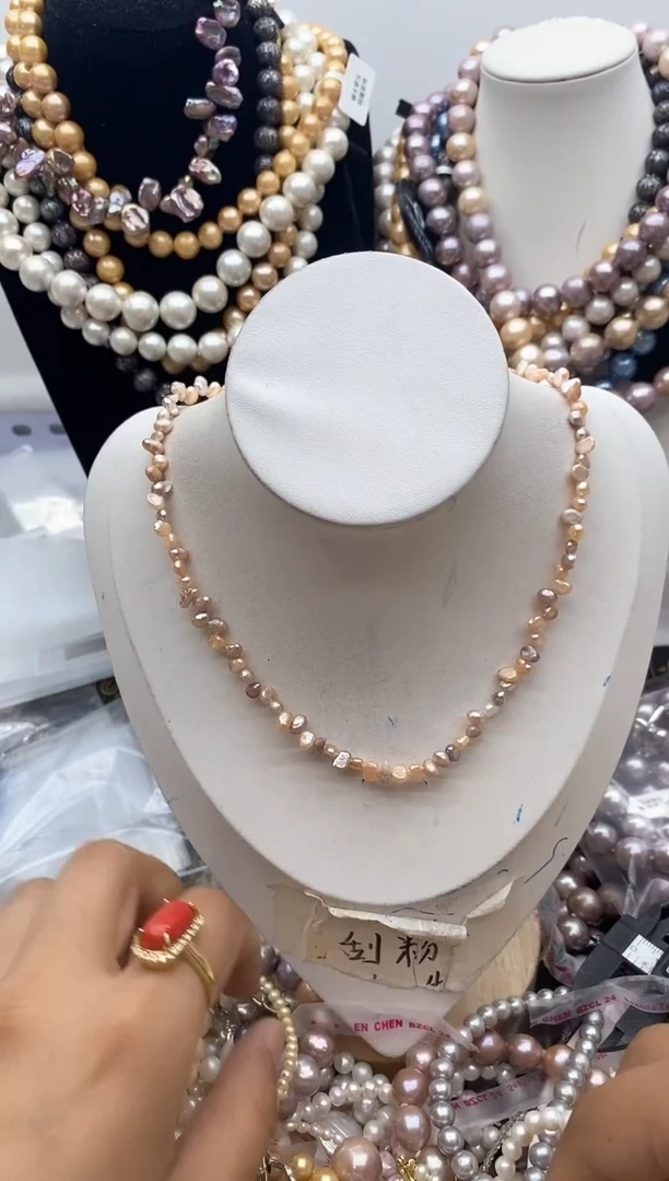 淡水珍珠钛钢颈饰171