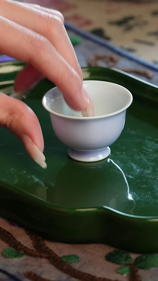 高温单色釉一口杯