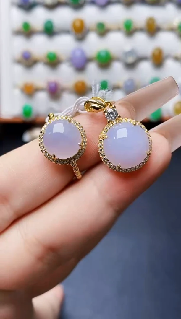 银S925镶嵌戒指翡翠0333