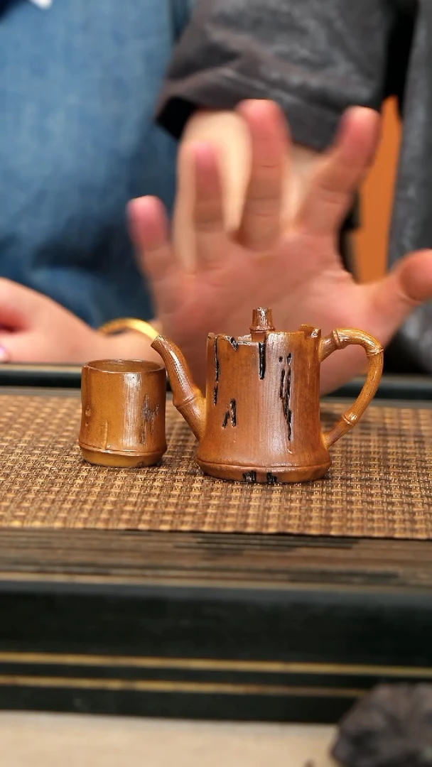 茶壶紫砂THF22《竹节》柴烧