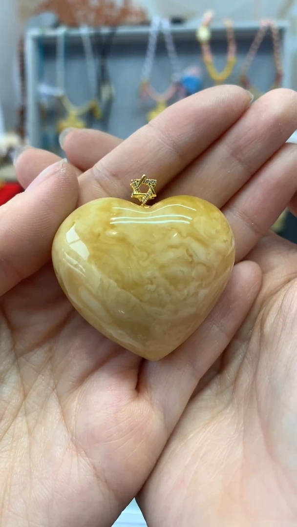 【闪购商品】琥珀珠宝奇石18K金镶嵌62