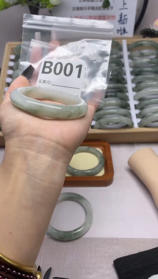【闪购商品】石英质玉（天山翠）手镯未镶嵌b001