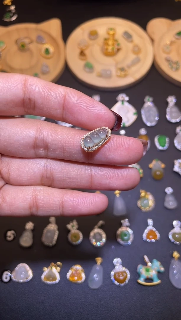 吊坠(不含链)银S925镶嵌翡翠1