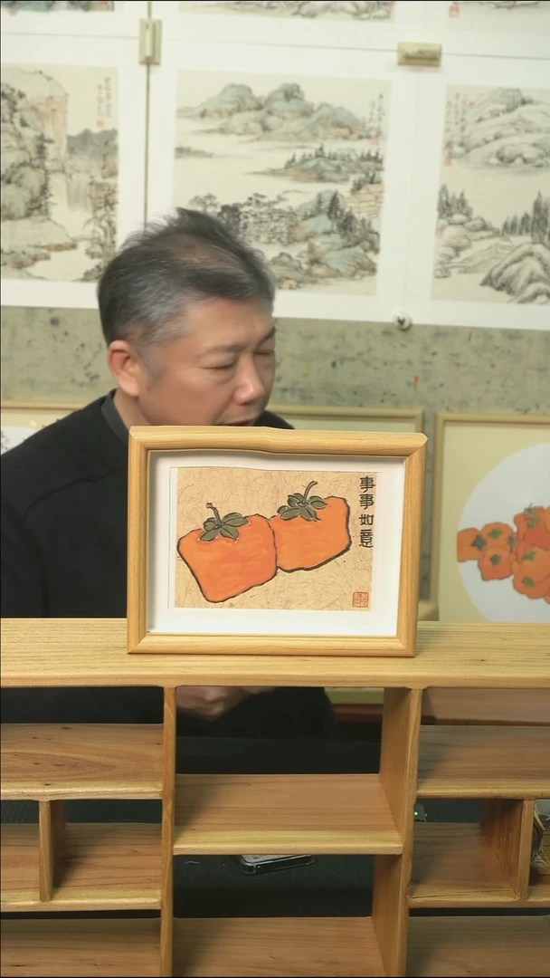 国画事事如意/摆台/17*22cm