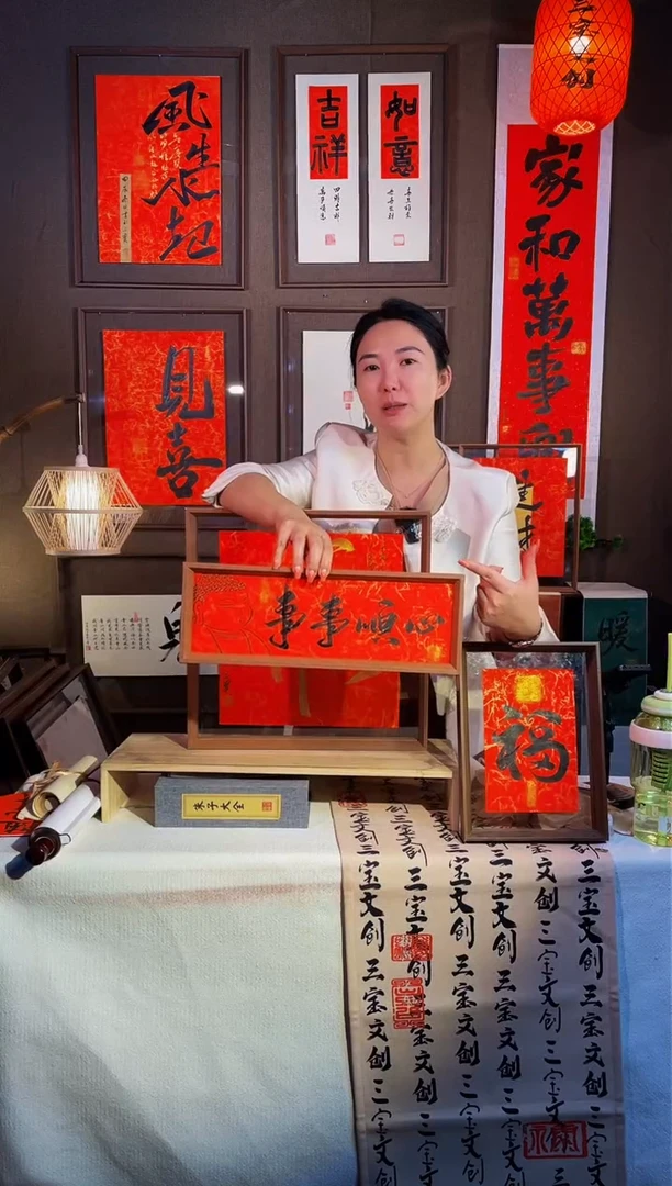 【闪购商品】书法【事事顺心】手写手绘福利43*15