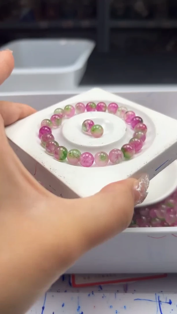 未镶嵌颈饰碧玺w1779西瓜碧玺8mm*30颗