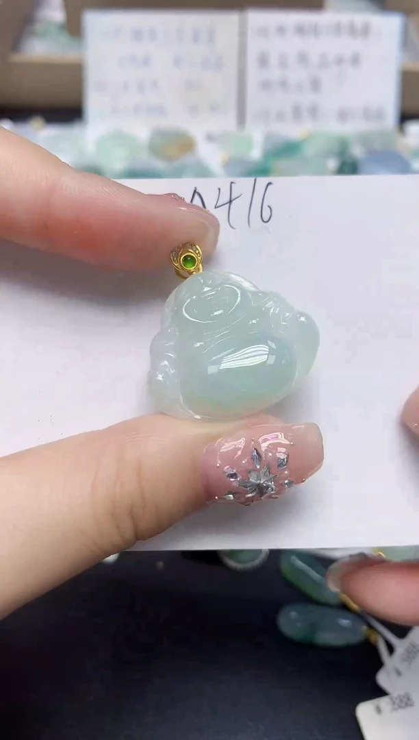 颈饰未镶嵌翡翠天然缅甸翡翠A货翡翠百元以上9元证书费自理