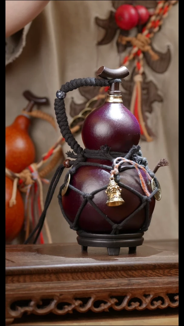 54号精品天然大漆工艺防渗内胆酒葫芦~