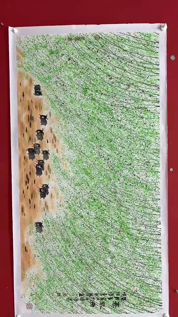 国画手绘原稿-李新声-国画-8平尺