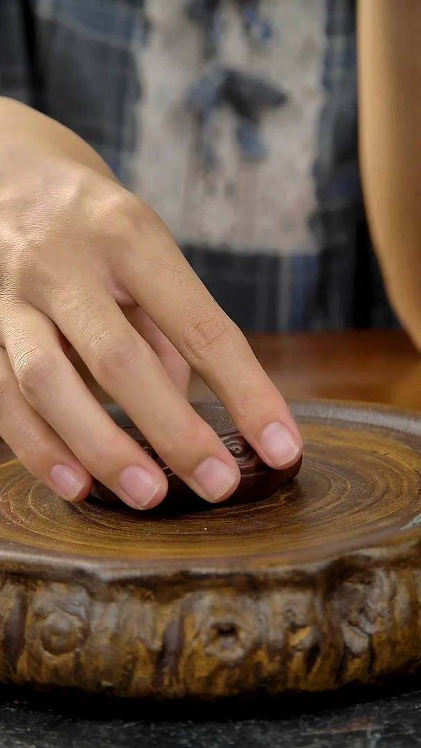 紫砂宜兴紫砂手工金蟾杯垫