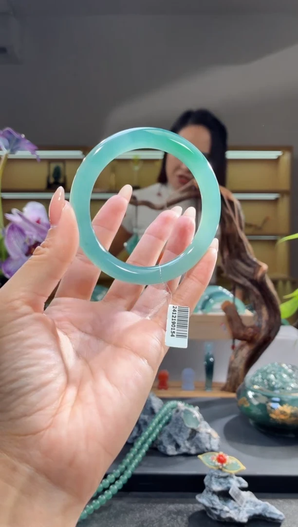 未镶嵌手镯翡翠饺****子55圈