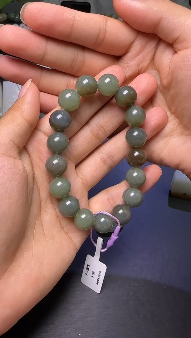 手串未镶嵌和田玉新疆和田玉青花卡12手串