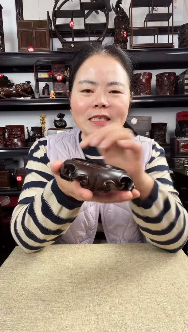 木小卷边圆老李红木工艺品