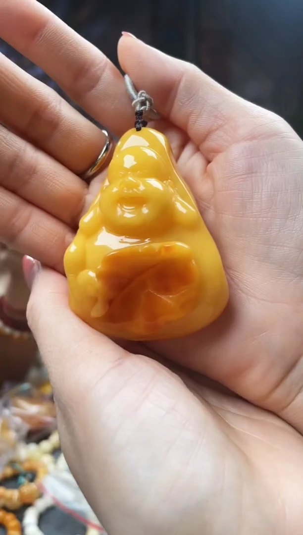 【闪购商品】蜜蜡颈饰未镶嵌佛公项链