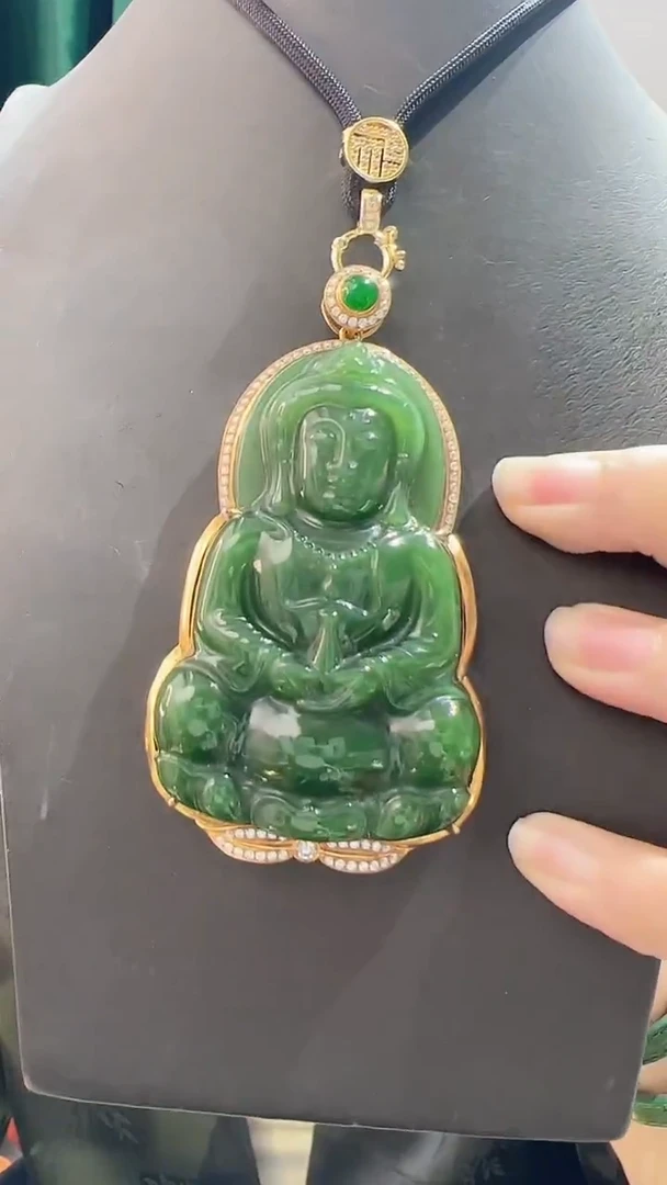 颈饰14K金镶嵌和田玉8888888888