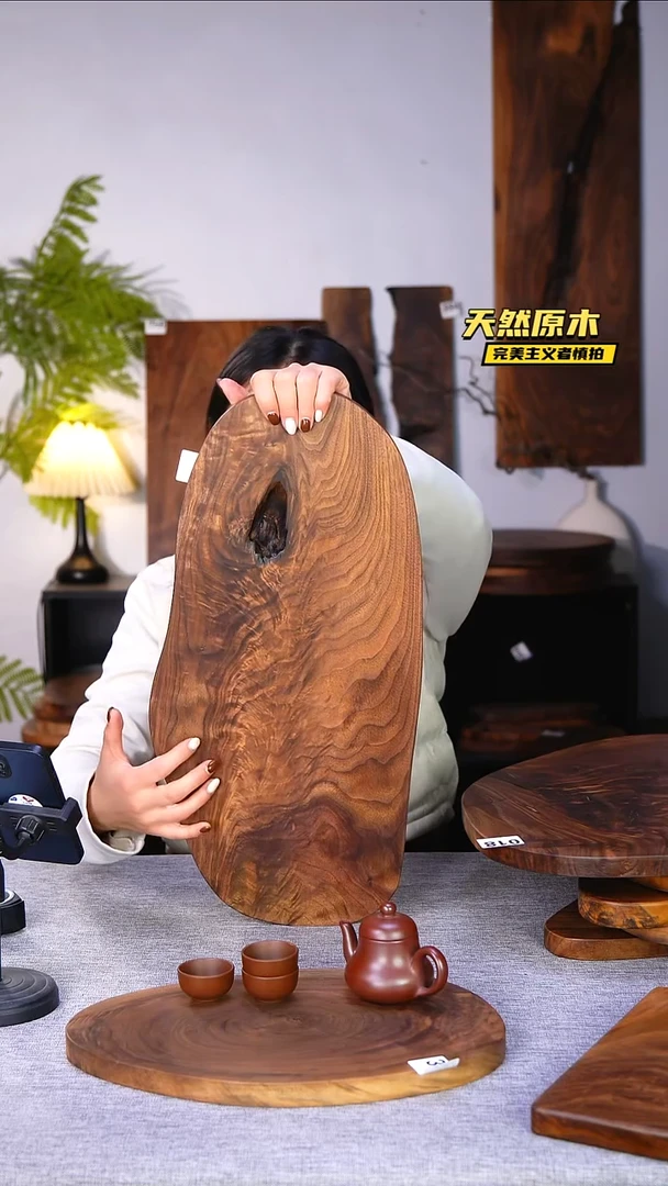 木北美黑胡桃原木.干裂疤结不属于商品质量问题完美主义者慎拍