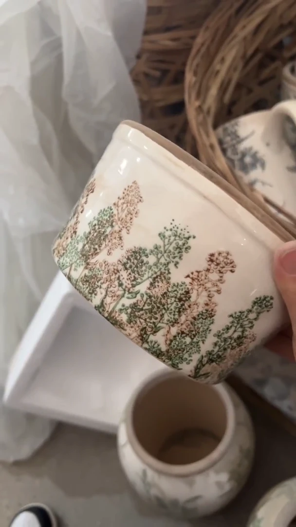 【闪购商品】陶瓷花盆高度9cm内口14.5cm