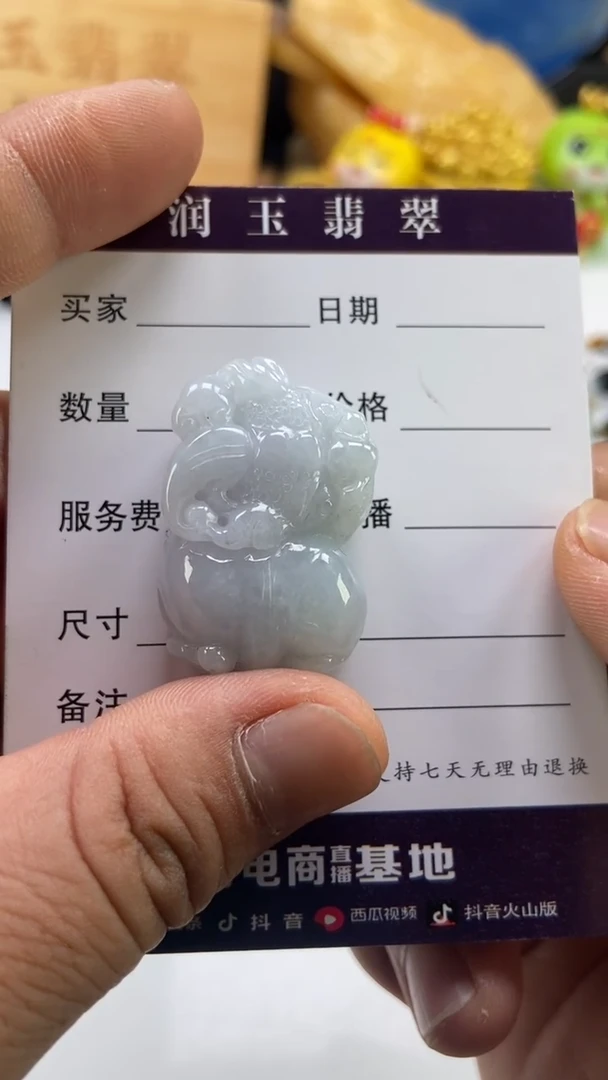 翡翠未镶嵌颈饰多人貔貅