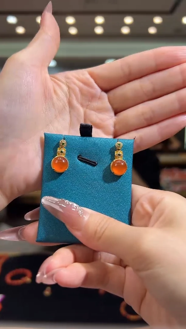 南红玛瑙耳饰未镶嵌5.29-（多样式）