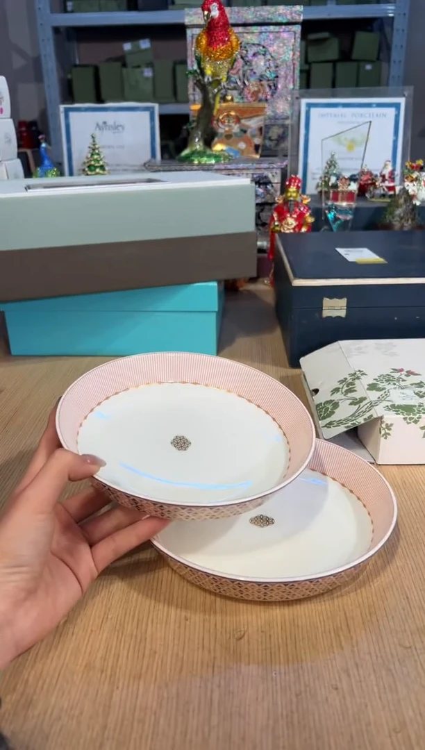 【闪购商品】杯128歌剧院17.5反口汤盘（粉）