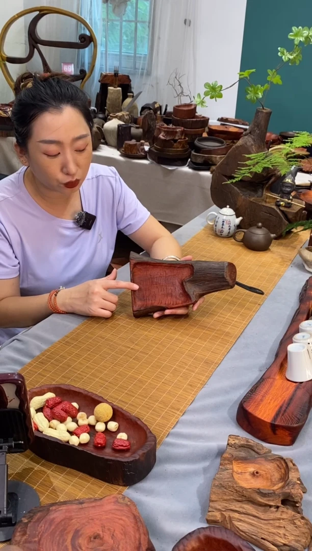 老挝红酸枝壶承底座22-14-5