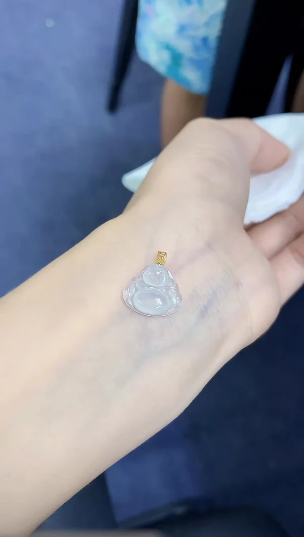 翡翠18K金镶嵌颈饰天然缅甸翡翠A货百元以上9元证书费自理