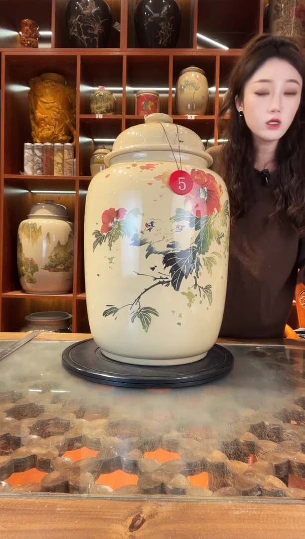 罐李旭泽作品大号白泥缸@5