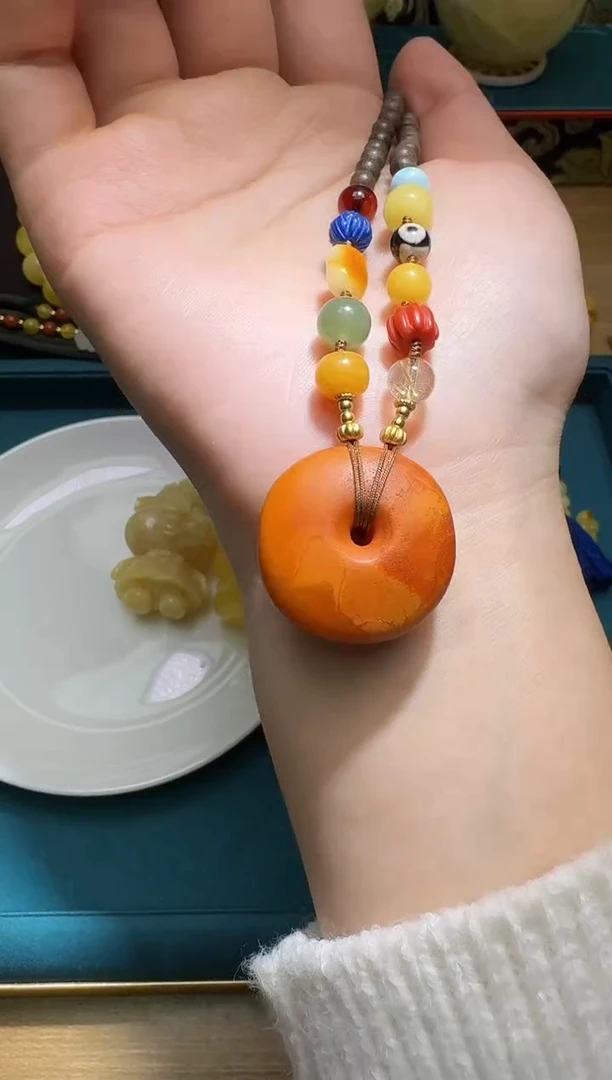琥珀颈饰未镶嵌多样性发一件 078