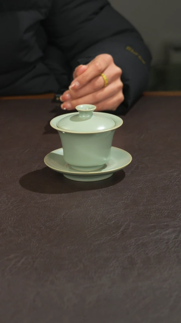 瓷宣宝汝瓷原矿原釉手工作品