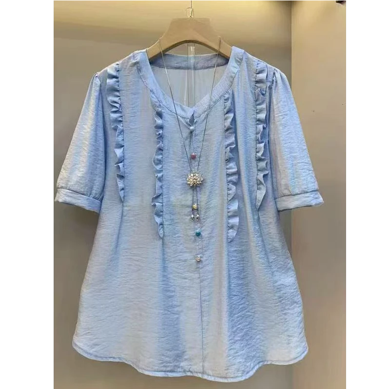 设计感显瘦百搭简约短袖3028