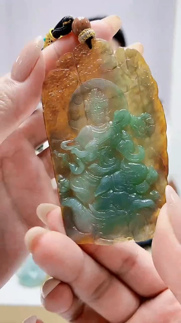 未镶嵌定制翡翠5028MM-毛货挂件7