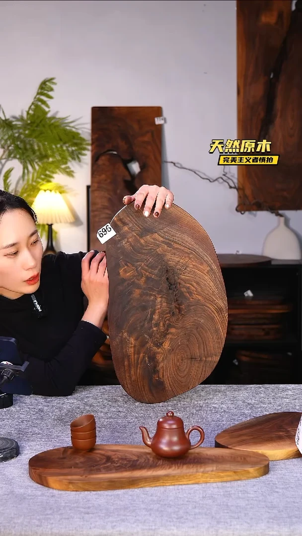 木北美黑胡桃原木.干裂疤结不属于商品质量问题完美主义者慎拍