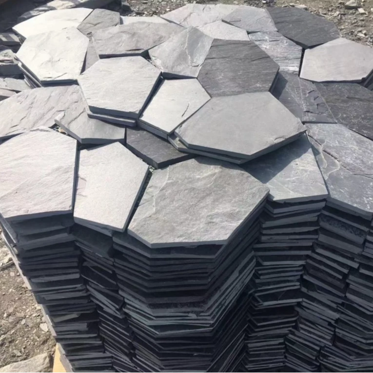 天然青石板花园子户外防滑锈色不规则网帖墙砖冰裂纹庭院地砖石材