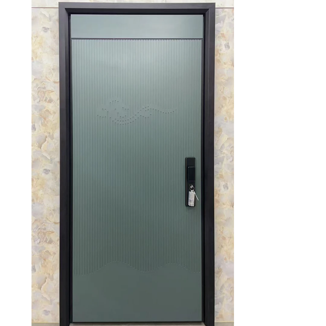 精雕4毫米前铝后木（绿野仙踪）全卡 铸铝门单门子母门极简风