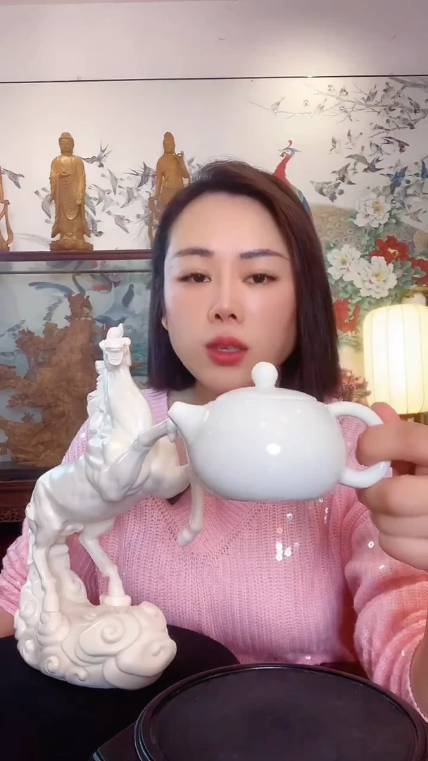 摆件德化白瓷  中国白德化瓷西施壶