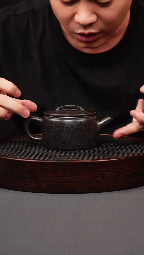 茶壶紫砂石黄山水汉瓦