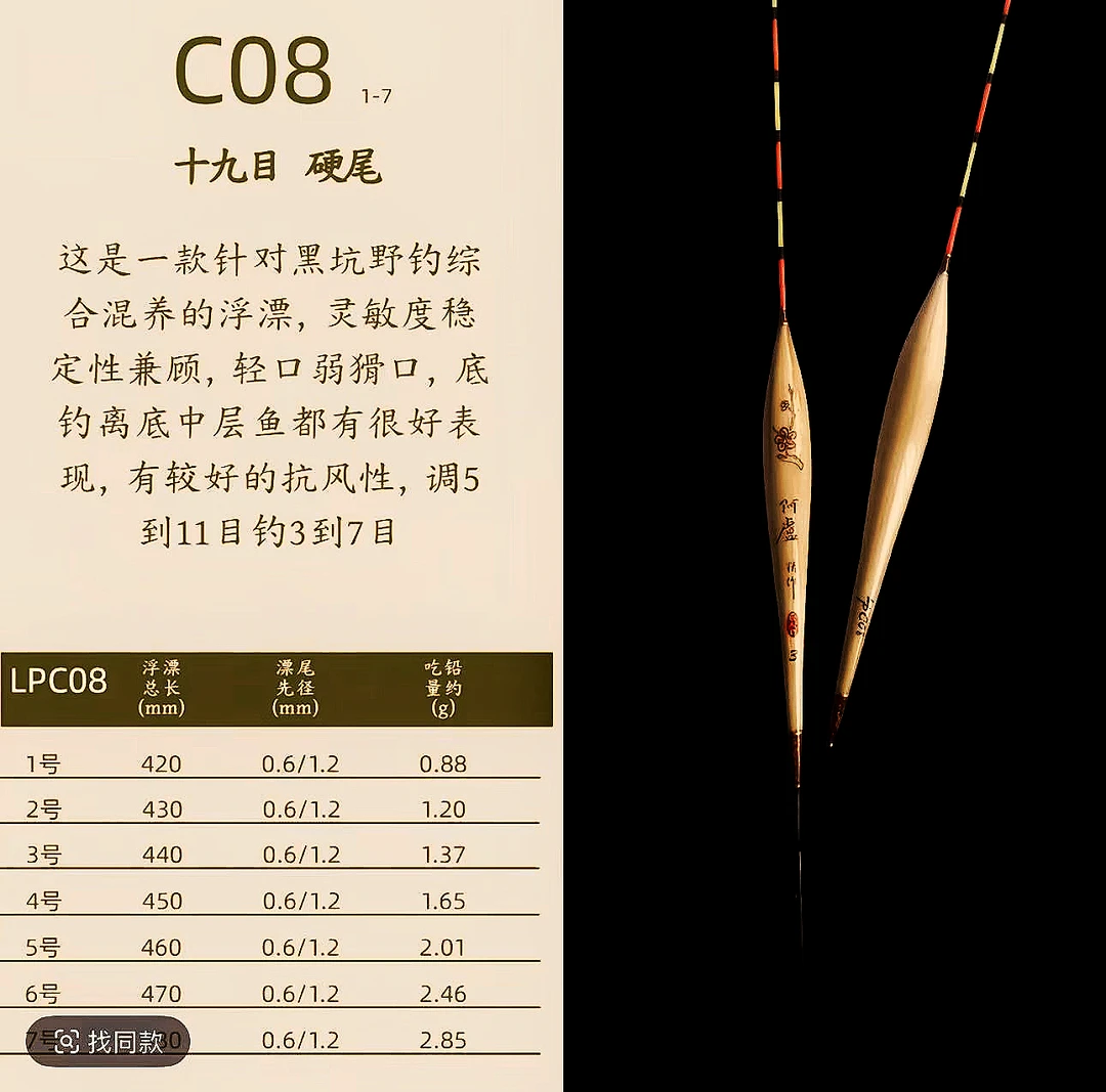 C08竞技混养鲫鱼鲤鱼万能漂野钓翻身快到底快底钓芦苇手工浮漂
