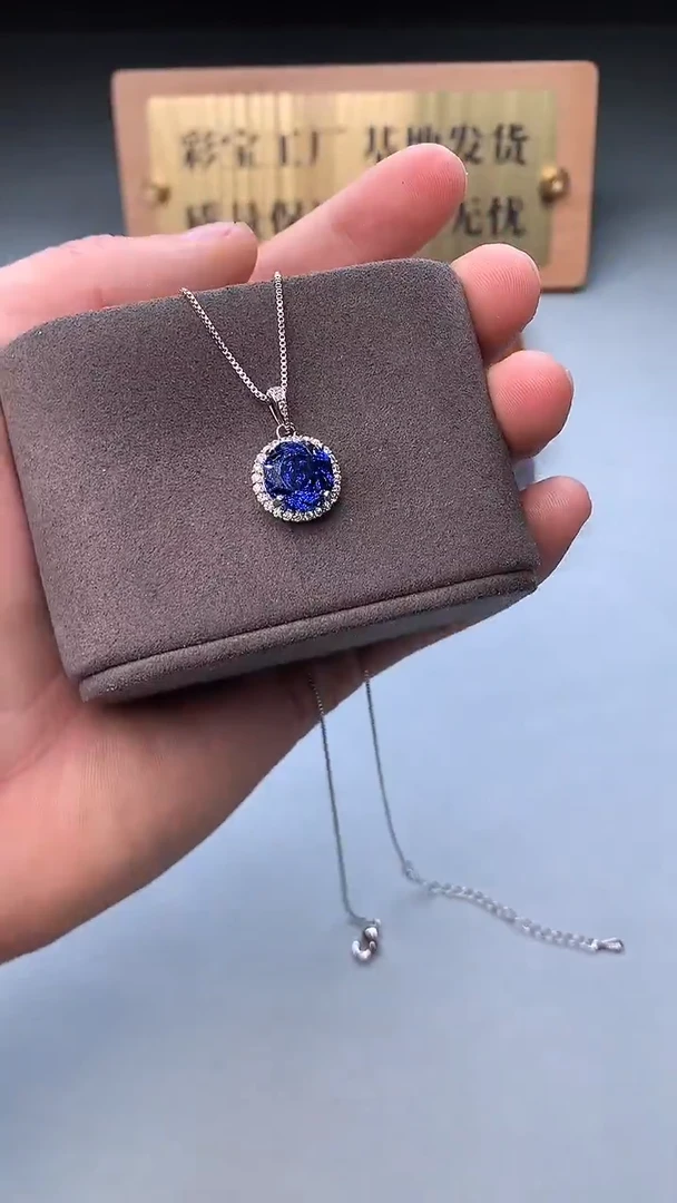 颈饰银S925镶嵌托帕石2222