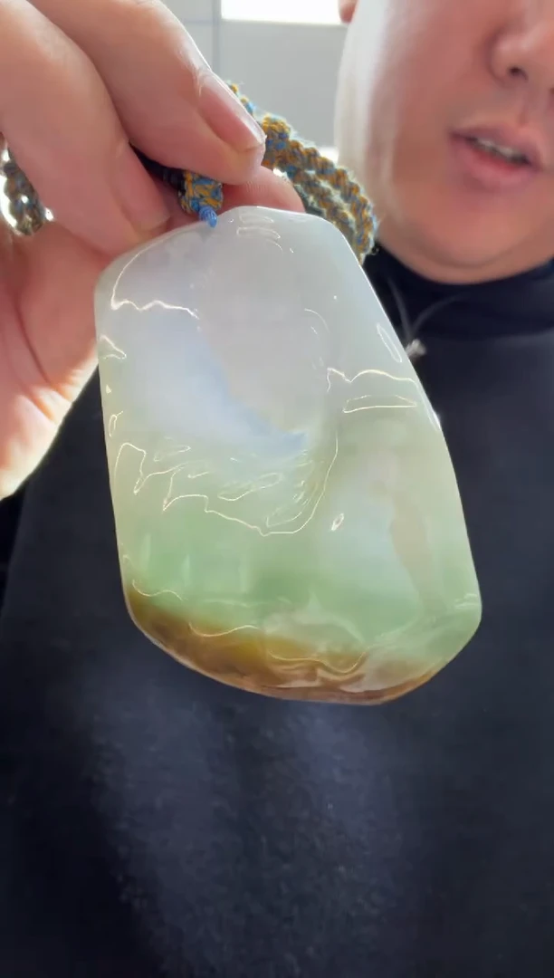 未镶嵌挂件翡翠A货翡翠孤品国雕谢林工