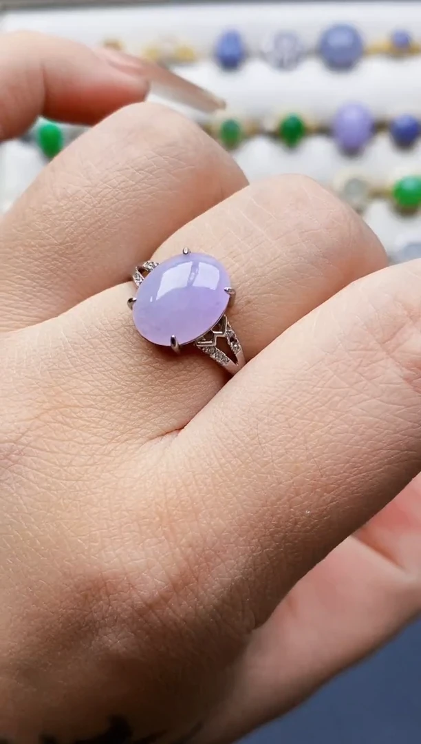 银S925镶嵌戒指翡翠1163